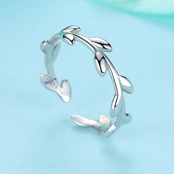 

FOREWE New Design Leaf Finger Ring 925 Sterling Silver Adjustable Ring For Women Wedding Engagement Silver 925 Jewelry