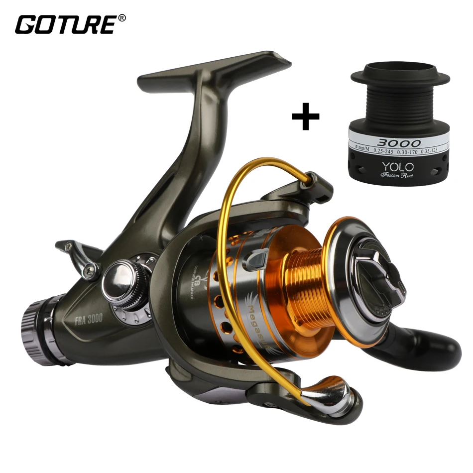 Goture 10BB الكارب بكرة 5.1: 1 الطاعم الغزل المعدنية الصيد بكرة 3000-6000 الجبهة والخلفية نظام السحب البحر الصيد بكرة + اضافية بكرة
