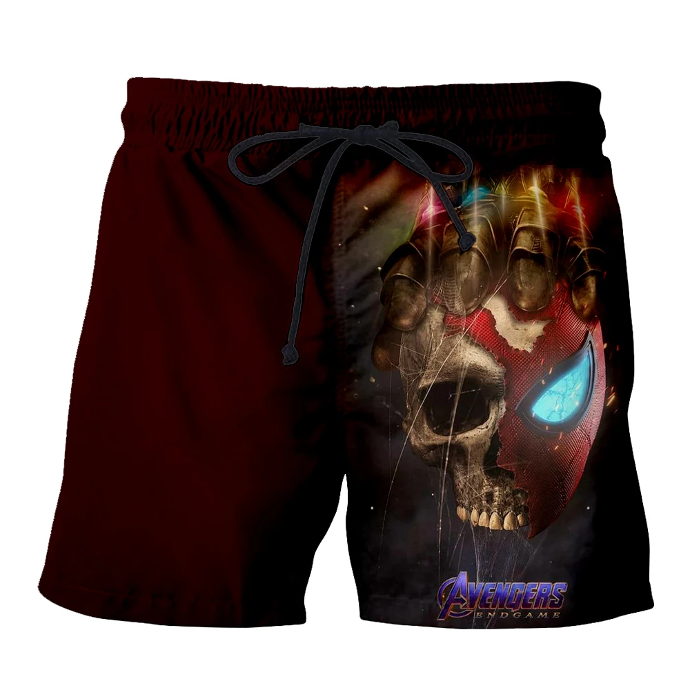 

Skull Avengers Endgame 3D Print Men/Women Summer marvel Casual Shorts Thanos iron man Beach Fitness elastic waist Sports Shorts
