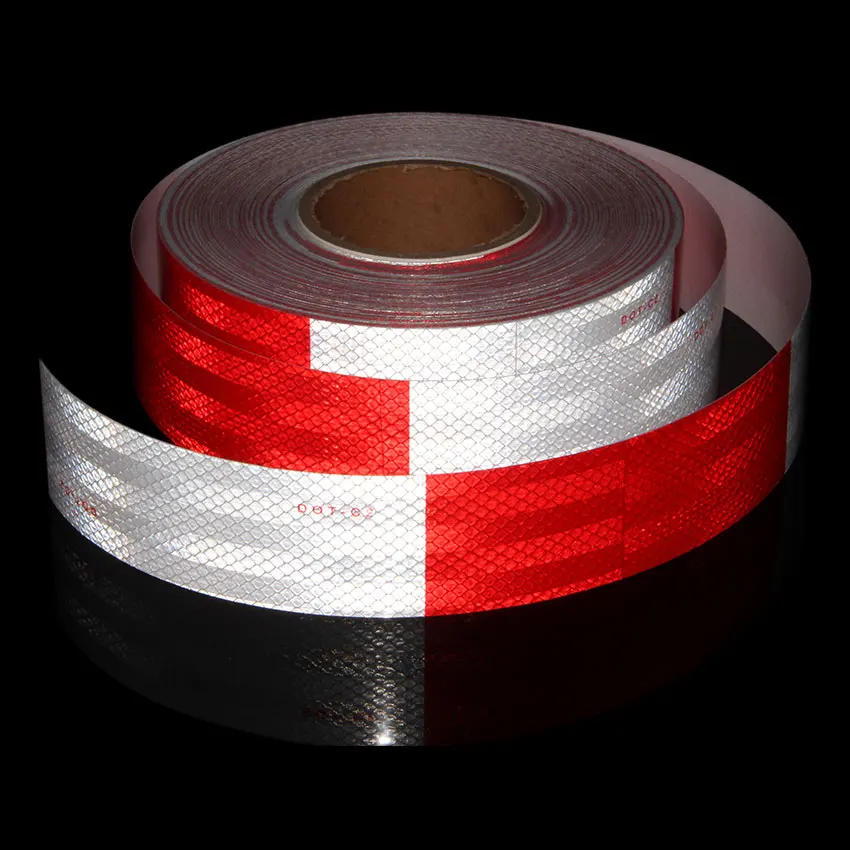 

150' RED WHITE DOT C2 APPROVED REFLECTIVE CONSPICUITY TRAILER Bicycle TAPE Strip Self Adhesive Tape Cycling stickers