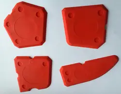 Популярные 10 комплектов (40 шт.) легко работать красный Цвет Профессиональный герметик Скребки силиконовые Лопатки герметик отделочные