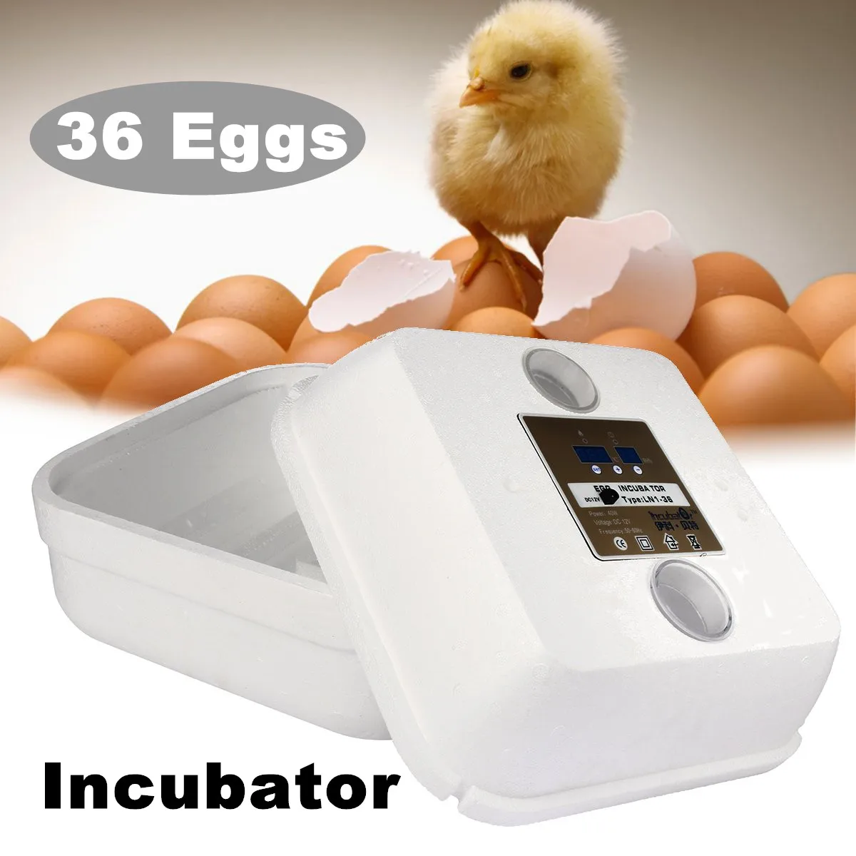 36 Eggs Automatic Digital Family Eggs Incubator Chicken Poultry Hatcher Home Foam Waterbed Incubator Farm Incubation Tools 36 Eggs Automatic Digital Family Eggs Incubator Chicken Poultry Hatcher Home Foam Waterbed Incubator Farm Incubation Tools