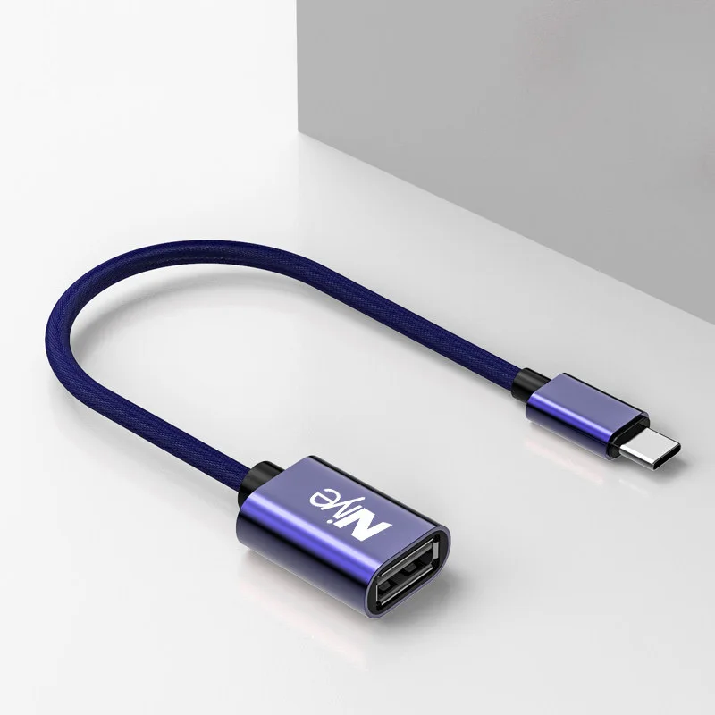 OTG кабель адаптер Micro к USB OTG преобразователь кабельного разъема для Macbook Pro Xiaomi huawei samsung мышь клавиатура USB диск флэш - Цвет: Синий