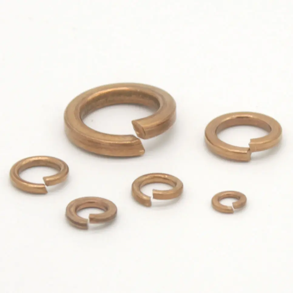 30pcs M6 Copper Alloy Spring Washer Square Section Spring Lock Washers