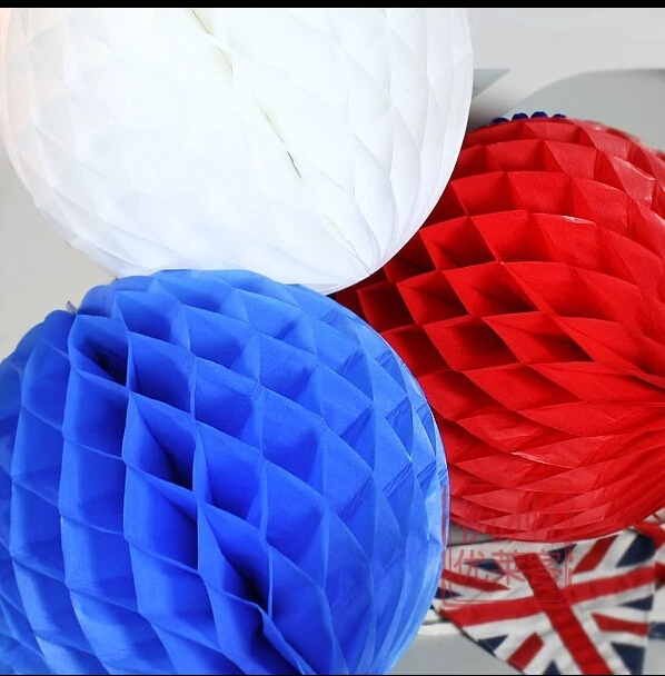 Pack Of 6 Mixed Royal Blue Red White Paper Honeycomb Ball Flower Christening Baby Shower Birthday Wedding Party Decoration Ball Flowers Paper Honeycombflower Ball Decoration Aliexpress