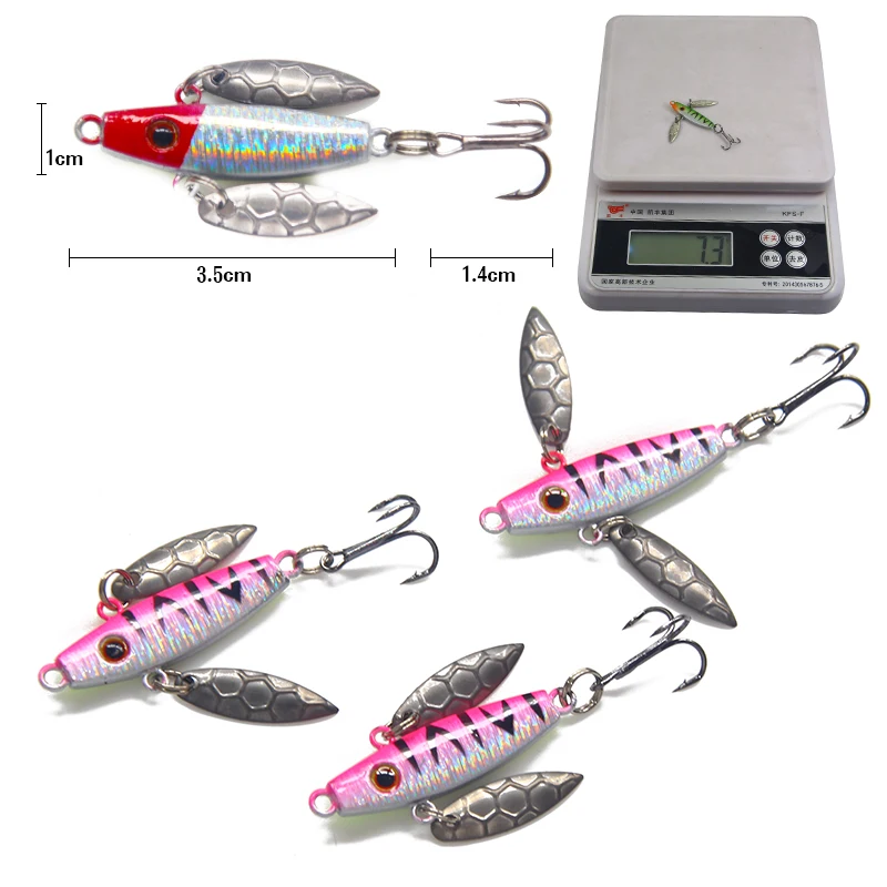 SEAPESCA الشتاء الجليد VIB الطعوم مضيئة تهزهز الطعم 5 سنتيمتر 7.3g طعم سمك إيسكا الاصطناعي الاهتزازات ملعقة معدنية الصيد إغراء ZB41A