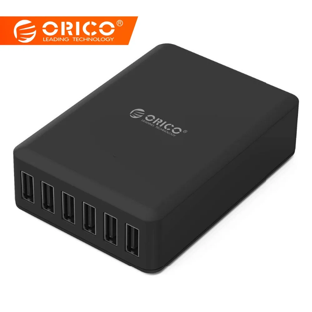 

ORICO 50W/10A 6 Port Desktop USB Super Charger PowerPort Desktop Charging Station for iPhone/iPad/ Samsung Nexus HTC Sony