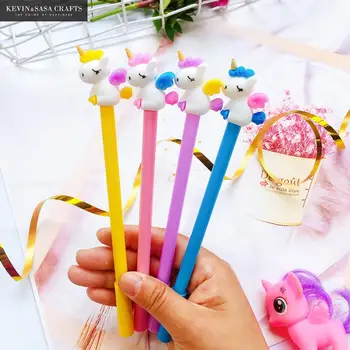 

4Pcs/Set Gel Pen Unicorn Pen Stationery Quality School Supplies Gel Ink Pen School Stationery Office Suppliers Pen Kids Gifts