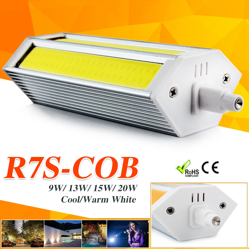 

9W 13W 15W 20W R7S LED lamp 78mm,118mm,135mm,189mm 220V COB LED Bulb Light r7s J78 J135 J189 Tube Replace Halogen Floodlight