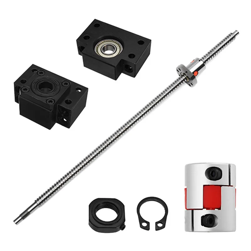 SULEVE Новый SFU1605 550 мм Сталь шариковый винт с BK12 BF12 конец Поддержка и 6,35x10 мм тиски для CNC прочный высокое качество