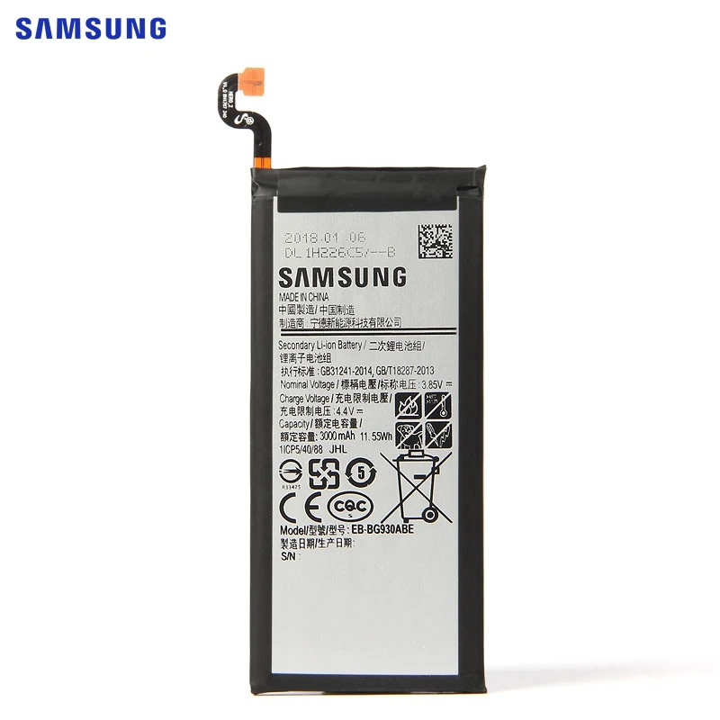 Оригинальная батарея samsung EB-BG930ABE для samsung GALAXY S7 SM-G9300 G930F G930A G930L G9308 G930V SM-G930L SM-G930P G930 3000 мА-ч