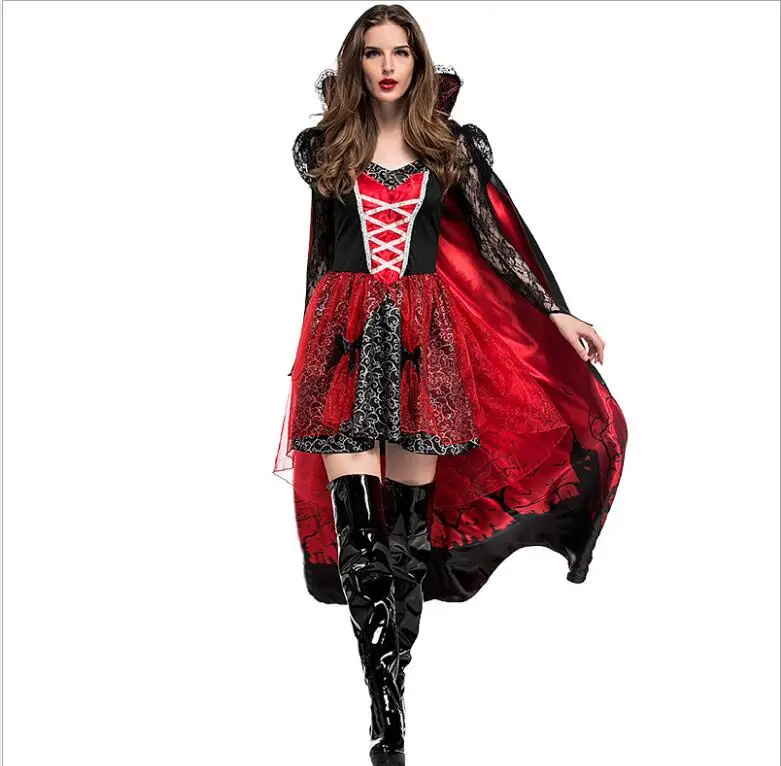 Женский костюм Красной Шапочки для взрослых на Хэллоуин и карнавал, вечерние, Клубные, сексуальные, костюм ведьмы вампира