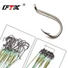 20pcs 20cm Stainless Steel Wire Fly Fishing Leash With Hook Lead Core 40-80LB Pike Anti-bite Leashes For Fishing Line Leader ► Photo 2/6