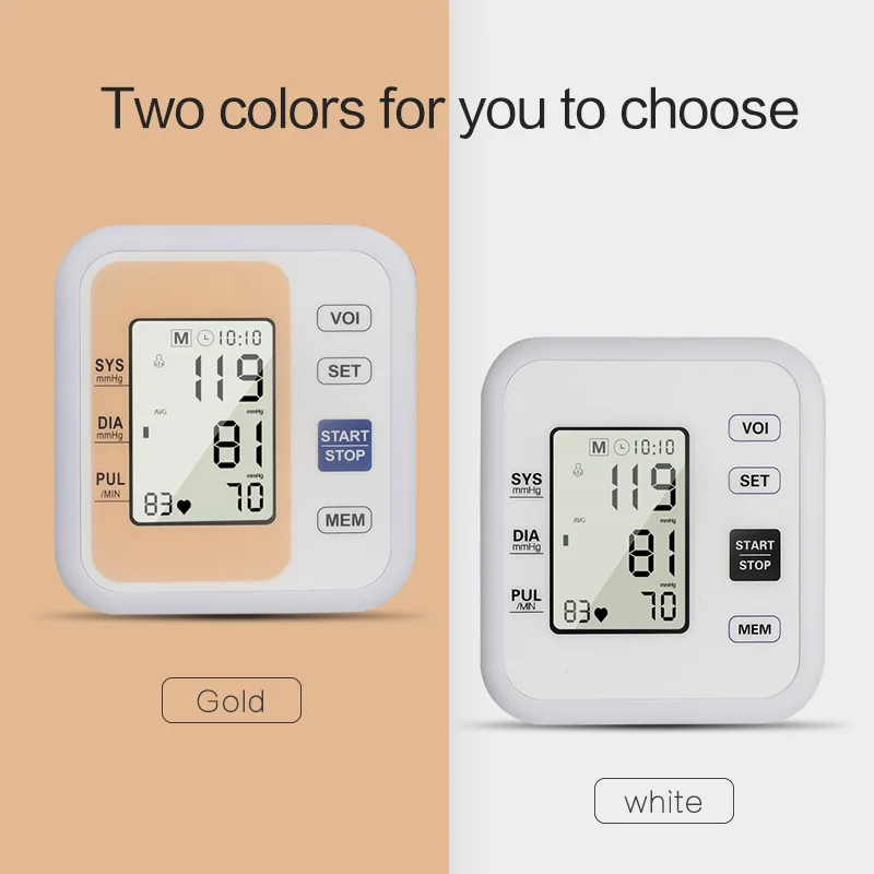 pr+mise Automatic digital upper arm blood pressure monitor heart rate pulsometer portable sphygmomanometer pulse meter