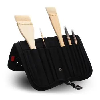 

1PC Professional Artist Paint Brushes Case Zippered Brush Holder For Oil Acrylic Watercolor Brush Pen Holders