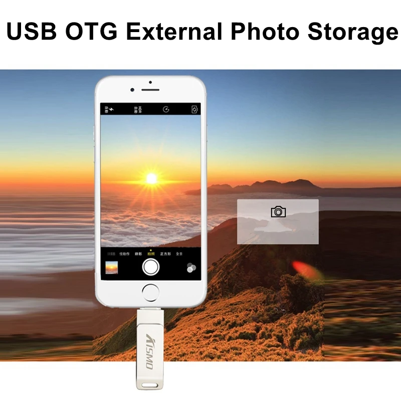 Металлический USB флеш накопитель Kismo для iPhone X 8 7 6 Plus 6S 5S 5C iPad OTG HD 16 ГБ 32 64 128 ГБ|USB