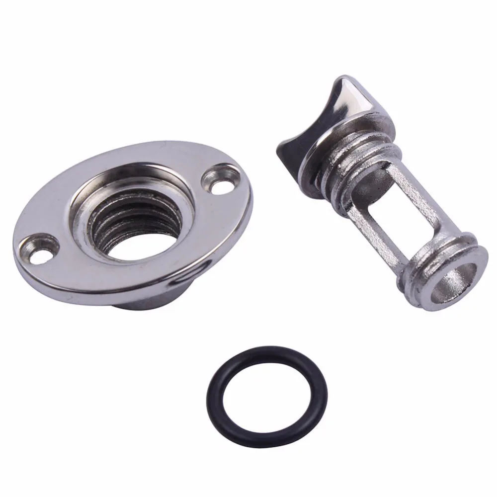 Boat Drain Plug Stainless Steel Oval Garboard for 1”Hole 3/4”hread Boat Drain Plug Stainless Steel Oval Garboard for 1”Hole 3/4”hread