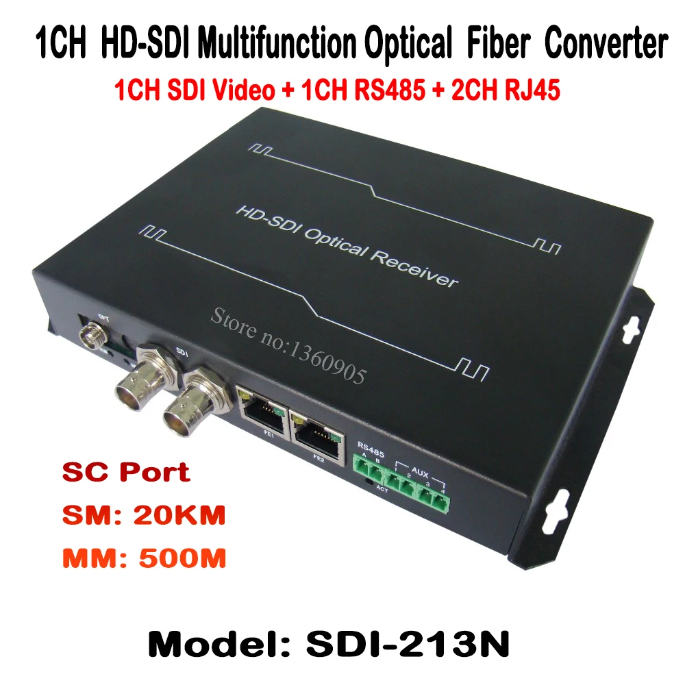 1CH HD SDI loop out Multifunction optical media converter 1080P Transceiver font b Video b font