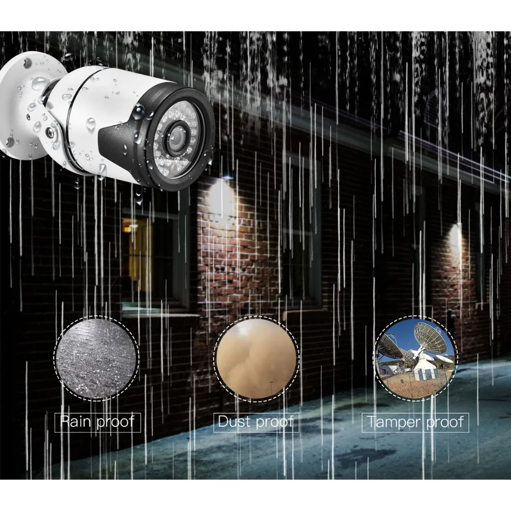  Gadinan 4MP POE IP Camera Bullet H.265 2.8mm Wide Angle CCTV Waterproof IP66 Indoor Outdoor Securit - 32991083303