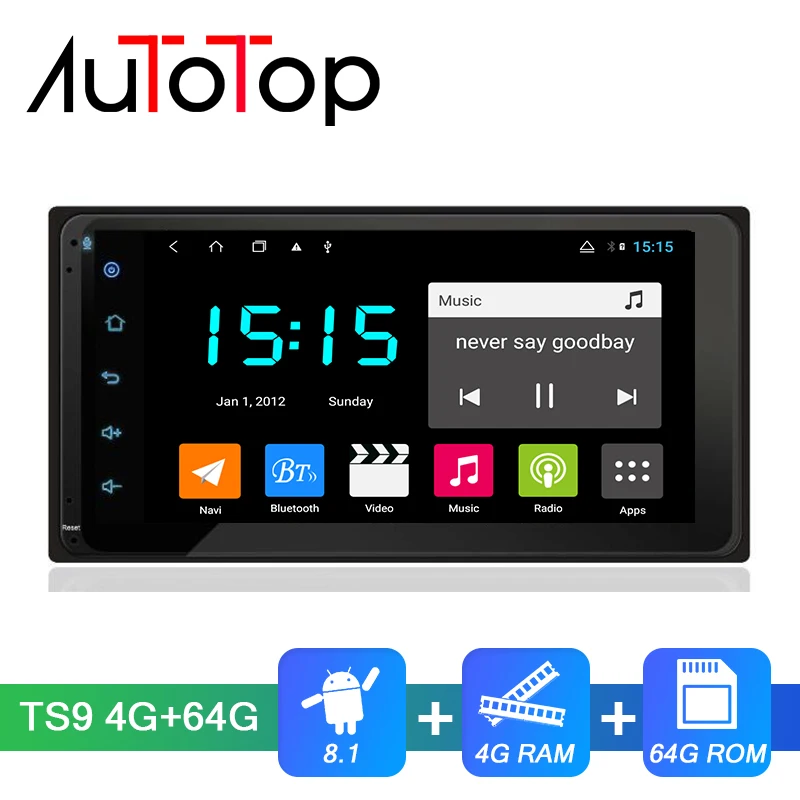 

AUTOTOP 7" 2 din Universal Android 8.1 Car Multimedia Player for Corolla,Alphard 4G RAM 64G ROM Wifi Mirrorlink BT With Canbus