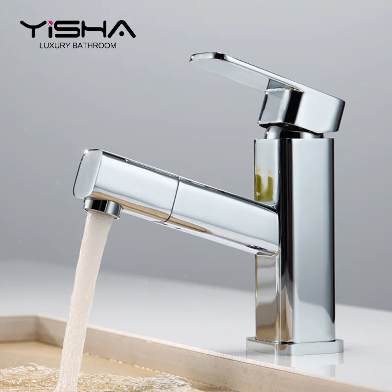 

art Sally all hot and cold smoked pull basin faucet single single-arch scaling stretching of toilet stage basin faucet