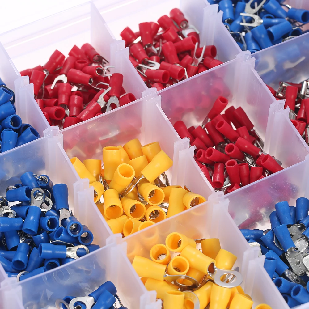 Купить 1200 шт. изолированные клеммы для проводов, 10 видов медных ...