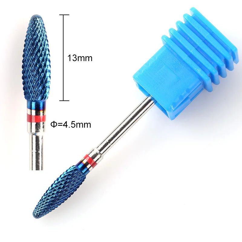 Blueness 5 Тип Радужное вакуумное покрытие голубое Нано покрытие карбид-вольфрамовый ногти сверла для электрических маникюрных инструментов - Цвет: M2Q