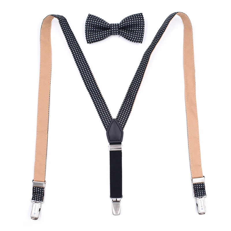 ZHUYING 2 Pack Child Kids Suspendes Bowtie Set - Adjustable