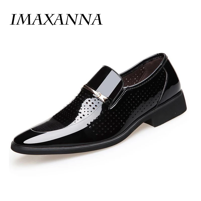 IMAXANNA/Мужские модельные туфли мужская кожаная обувь дышащая с перфорацией