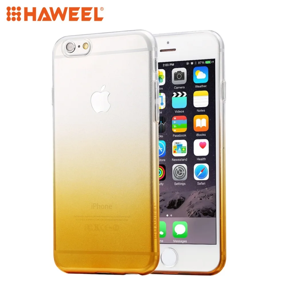 

HAWEEL TPU Soft Case For iPhone 6s Ultra Slim Gradient Color Clear Soft TPU Case For iPhone6