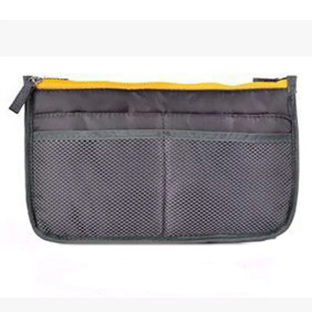 Портативный многофункциональный двойной молнии сумка для хранения косметических одеял сортировки Организатор нижнее белье одежда держатель^ 15 - Цвет: Gray