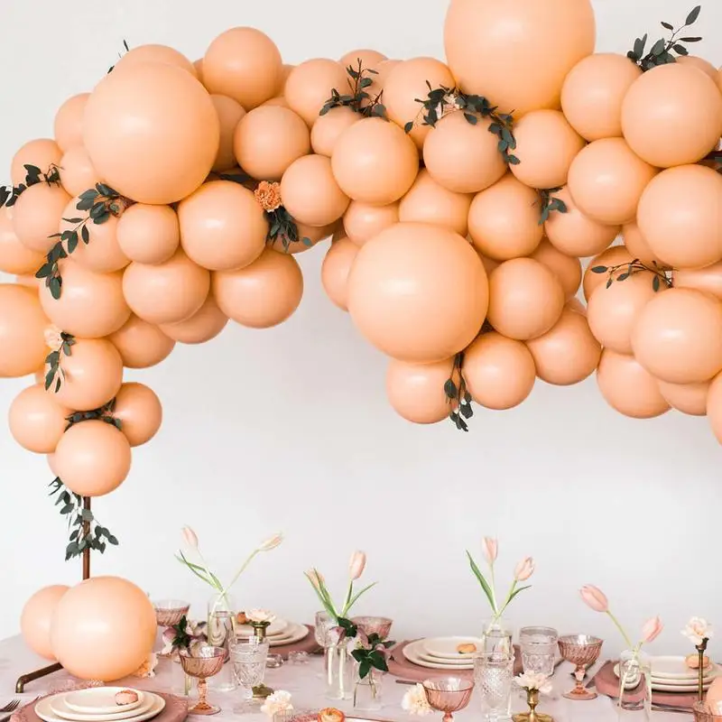 

10pcs Peach Balloons 5/10/12 Inch Matte Balloon Blush Latex Balloons Wedding Baby Shower Birthday Party Decorations