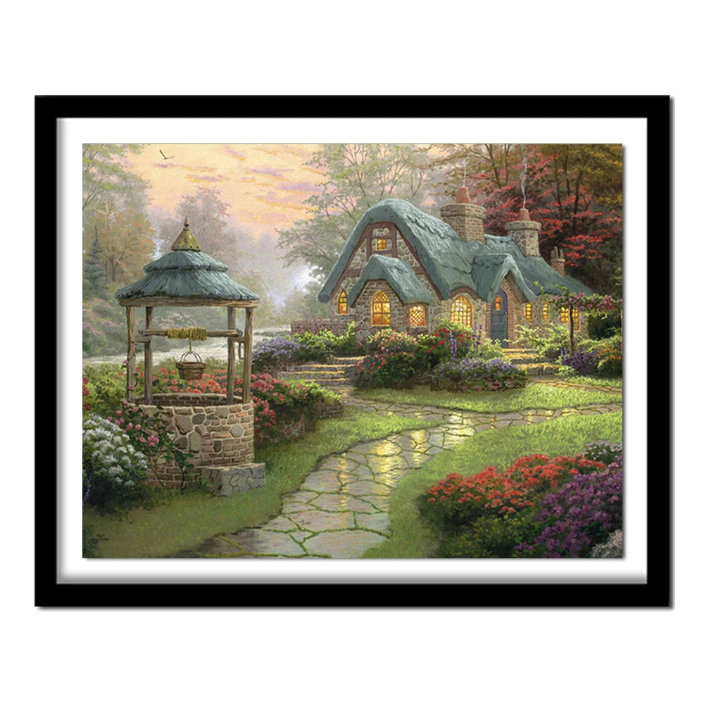 Алмазная вышивка Dream house 40x30 Diy Алмазный Рисунок Набор для вышивания полный