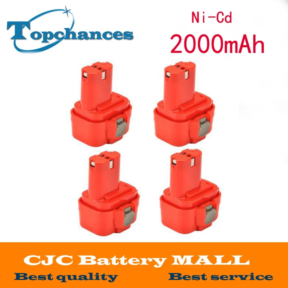 Высокое качество 4x 2.0Ah 9,6 V NI-CD Батарея для MAKITA PA09 9120 6207D 6222D 6226D 6260D 6503D 6990D