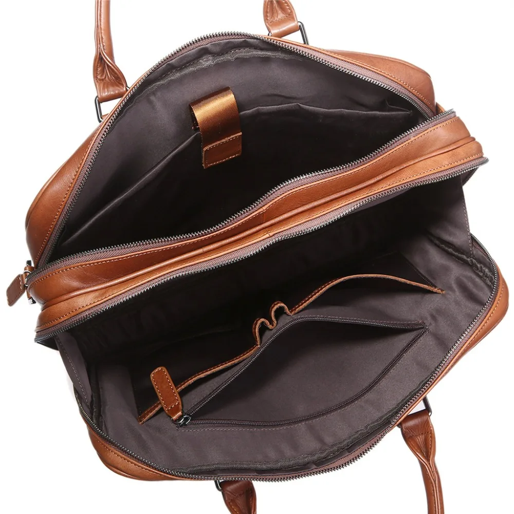 J.M.D 100% натуральная коричневая коровья кожа мужской портфель Классический мульти-Compart мужской t дизайн, сумка-мессенджер сумка для ноутбука