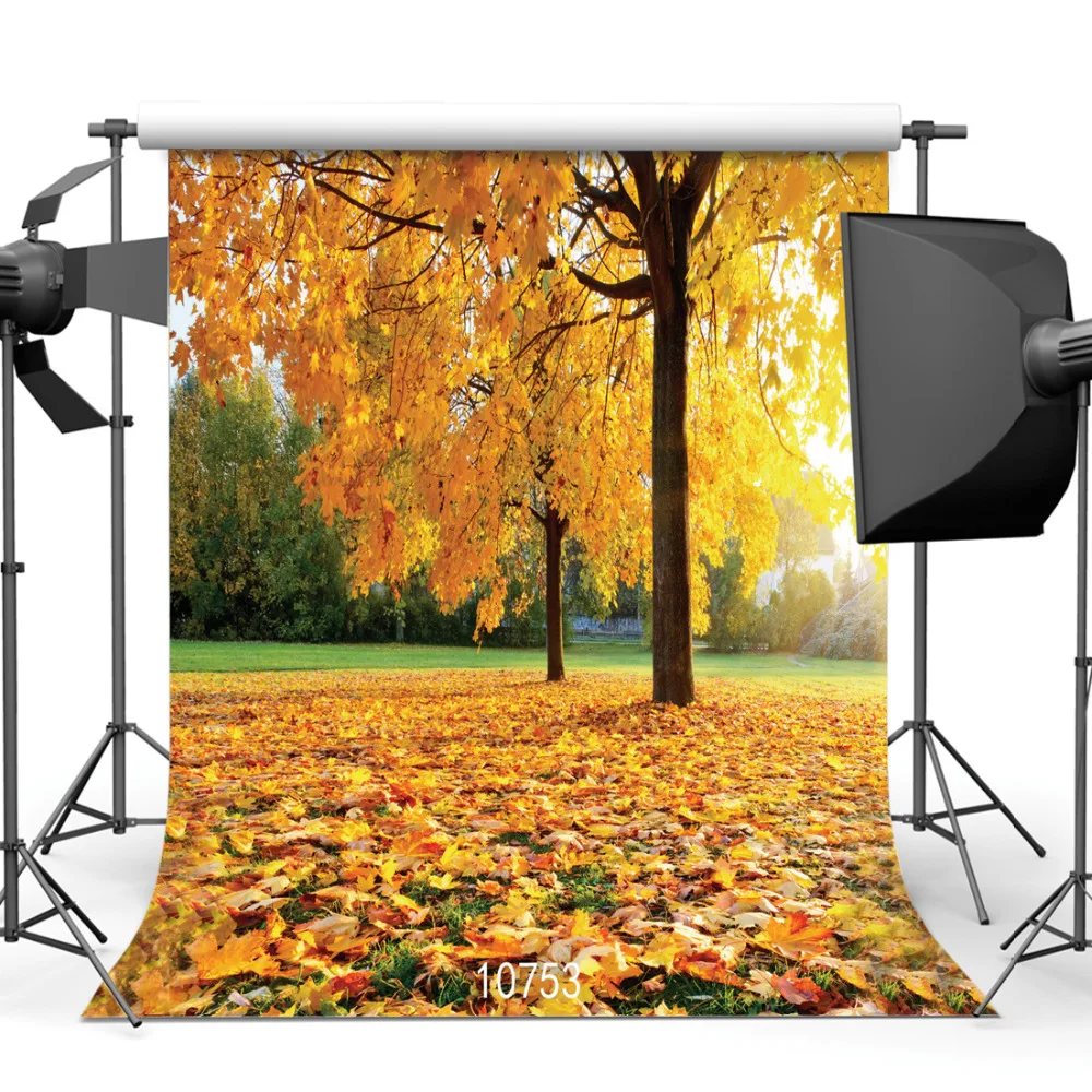 

SJOLOON autumn photography background fall leaves photo backdrops lover baby photography background photo studio thin viny props
