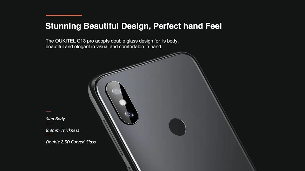 OUKITEL C13 Pro 6.18" 19:9 2GB 16GB Android 9.0 Mobile Phone 5G/2.4G WIFI MT6739 Quad Core 4G LTE Smartphone Face ID Fingerprint