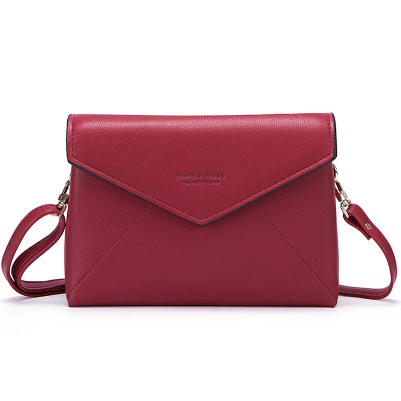 WEICHEN дизайн конверта женская новая мини-сумка на плечо бордовая женская сумка-мессенджер женская маленькая сумочка через плечо Bolsa сумки - Цвет: Burgundy