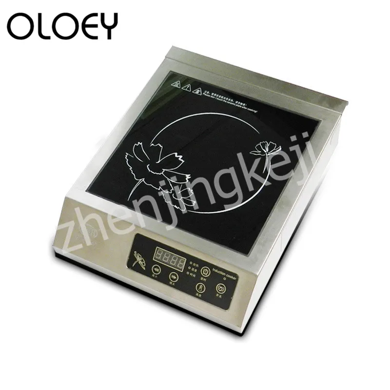 Commercial Induction Cooker 3000W Benchtop Furnace High Power Induction Cooker Stainless Steel Material 220V Induction Cooker
