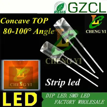 

High brightness 5mm Orange dip led wide view angle strip led 2.0-2.5V FLAT TOP DIP LED