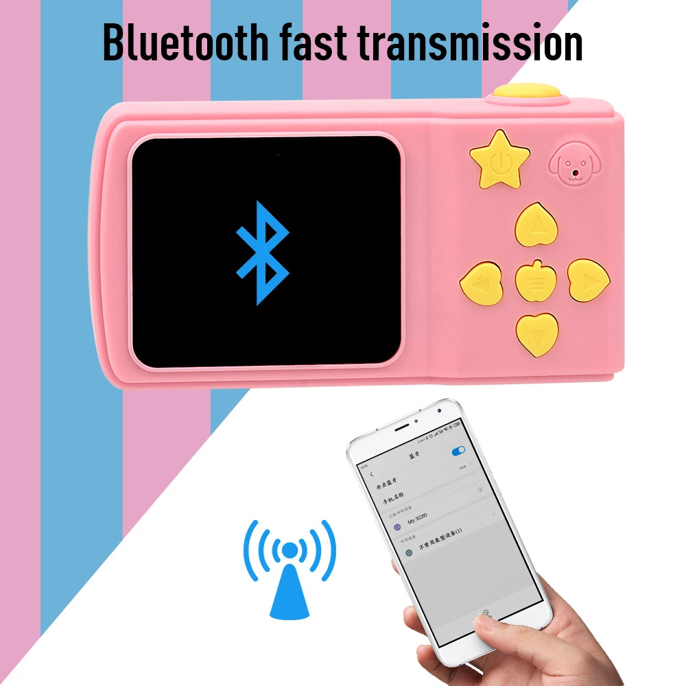 1,77 дюймов HD экран заряжаемая цифровая мини камера дети мультфильм Bluetooth камера игрушка наружная фотография для ребенка подарок на день рождения