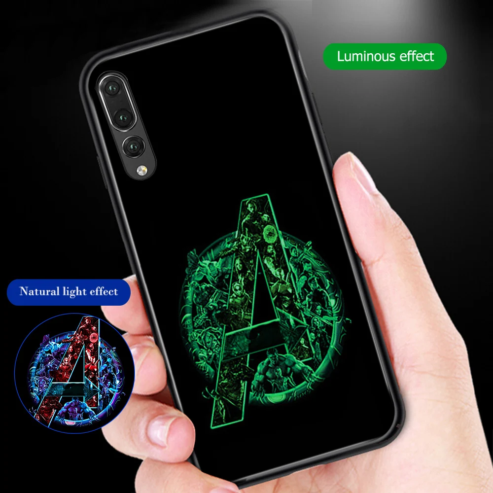ciciber Cover For Huawei P30 P20 Mate 20 Pro Lite Phone Cases Honor 10 Tempered Glass Case Marvel Spider-Man iron Man |