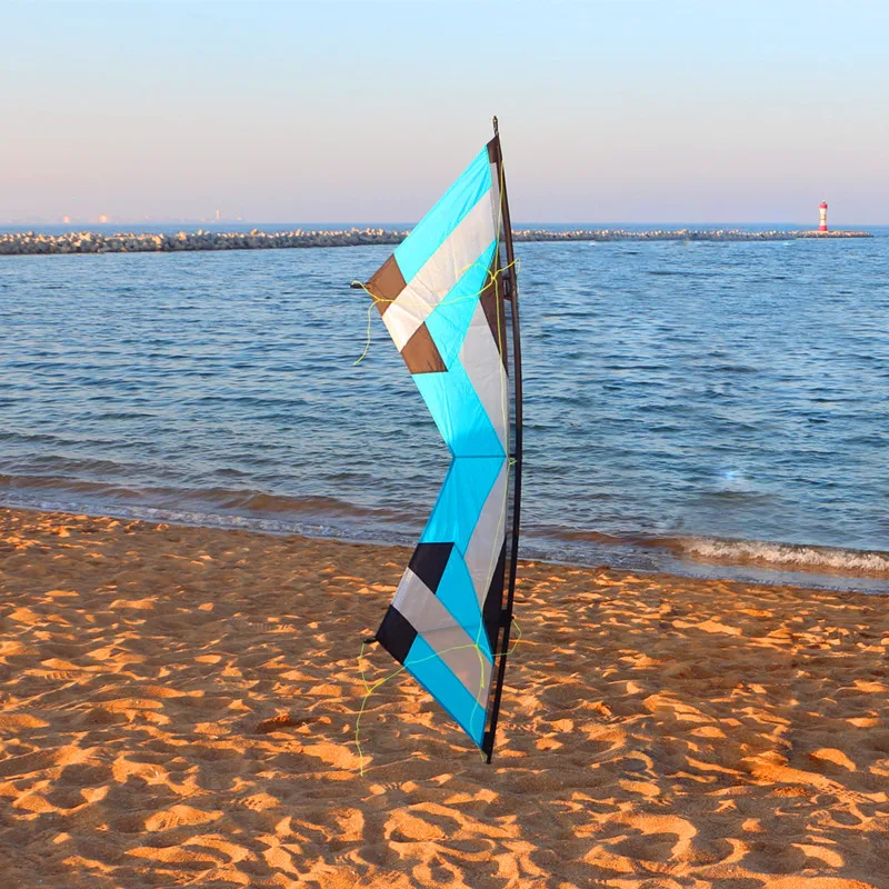 Envío Gratis cometas de albatros voladores de cometa de tracción de cuatro líneas de 2,1 m de alta calidad para adultos mangos de kitesurf de paracaídas - 3