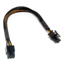 6 pin поворот на шт. 6 Pin видеокарта разъем питания 6PIN Кабель-адаптер см 1 шт. 6pin видеокарта 18AWG линия 23 см длина
