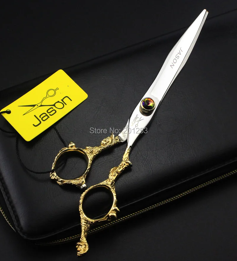

7.0Inch High Quality Pet Cutting Scissors,Golden Monkey Pattern Handle for Pet Grooming Scissors Dog Shears JP440C,1Pcs LZS0606