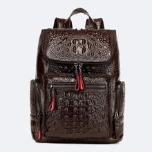 Mochila De Cuero genuino para mujer, mochila Vintage de piel de vaca, mochilas escolares de alta calidad para mujer, mochilas informales para niñas