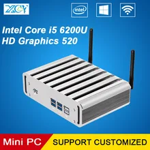 XCY Mini PC Core i5 6200U 6th Generation CPU Windows 10 Fanless Mini Computer 4K HDMI VGA 300M WIFI Nettop HTPC