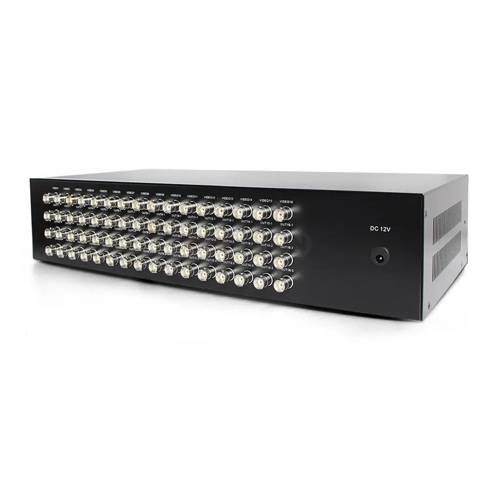 48 Ports 16CH in/48CH Output Professional High Definition Video Splitter,Support CVI/TVI/AHD Camera Bnc Output,MaxUp to 300-600M