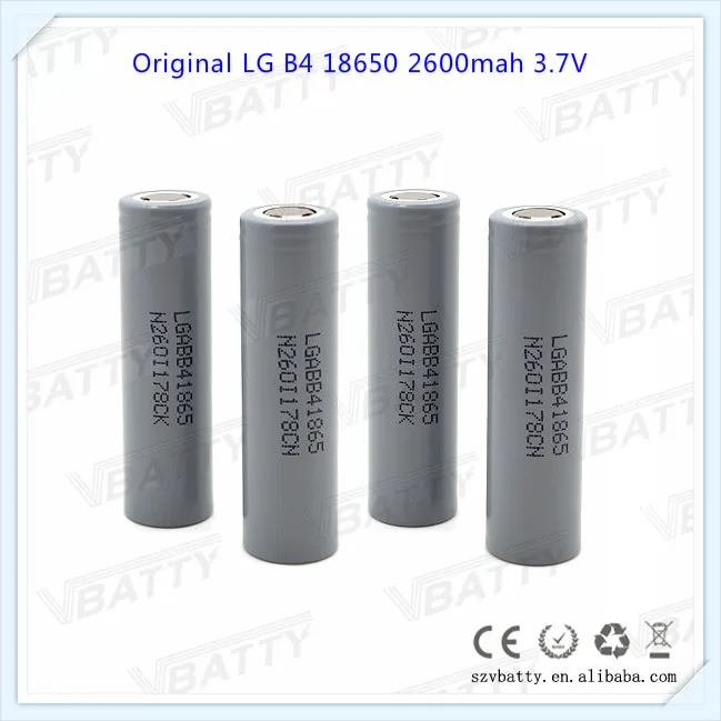 Для LG B4 18650 3,7 V 2600 mAh аккумуляторная батарея для LG 2600(ABB4) литий-ионная батарея промышленного использования(1 шт