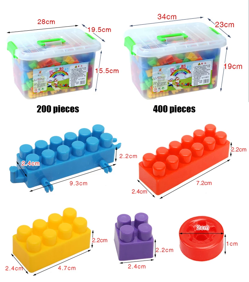 MYHOESWD Puzzle Blocks Construction Toys Baby Enlighten Assembly Building Blocks Toys Kids Educational DIY Plastic Technic Brick